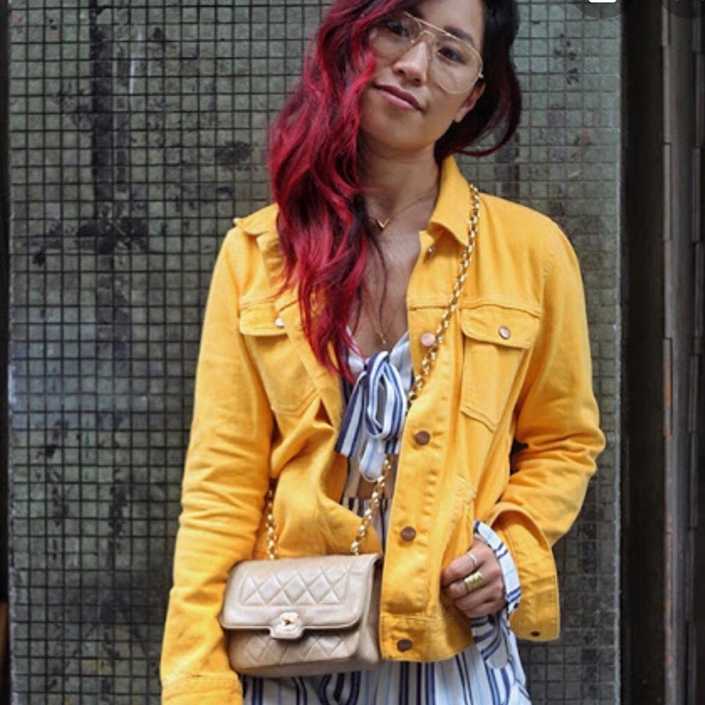 Yellow “jean” jacket